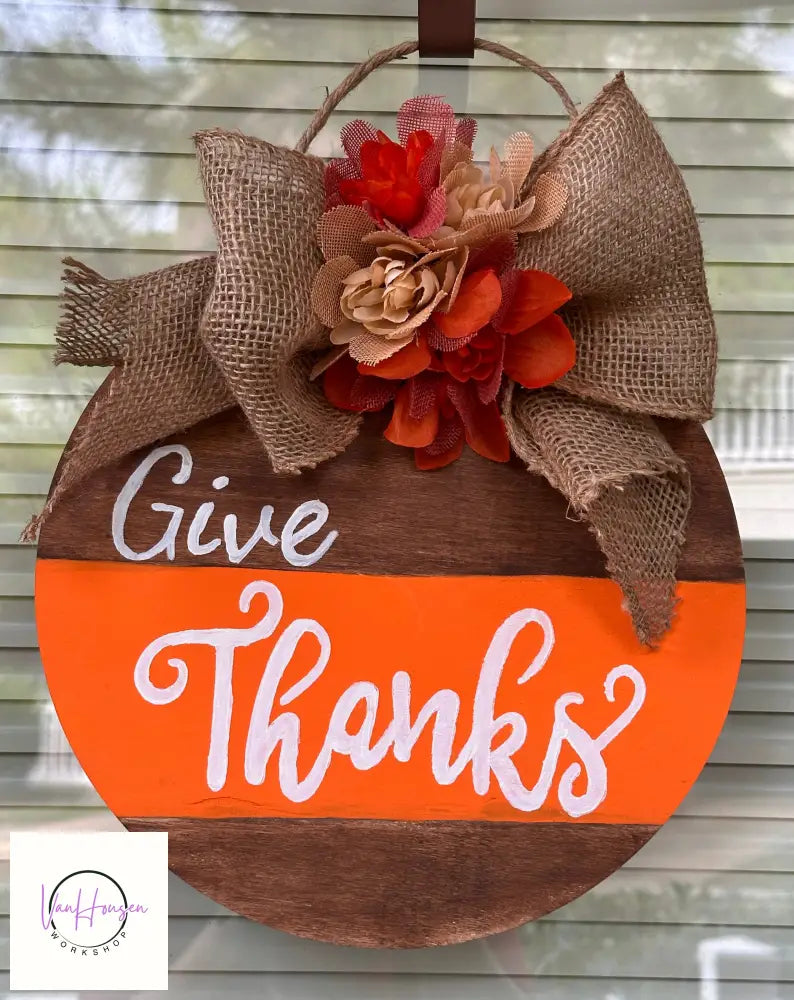 Give Thanks Door Hanger Fall & Thanksgiving Decor Door Hanger